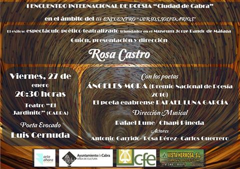 III encuentro Versos Solidarios y permio de poesia Ciudad de Cabra.